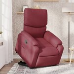 vidaXL Fauteuil inclinable rouge bordeaux tissu
