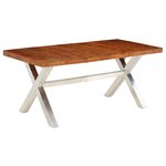 vidaXL Table de salle à manger Bois et finition en Sesham 180x90x76 cm