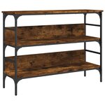 vidaXL Table console chêne fumé 100x32x75 cm bois d'ingénierie