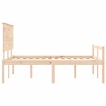 vidaXL Lit pour personne âgée et tête de lit 140x200 cm bois massif