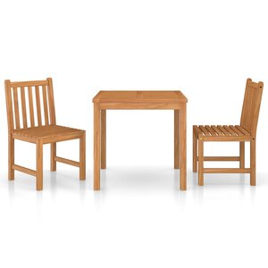 vidaXL Ensemble de salle à manger de jardin 3 pièces 80 x 80 cm en bois de teck massif