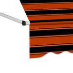 vidaXL Auvent manuel rétractable 400 cm Orange et marron
