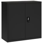 vidaXL Classeur noir 90x40x130 cm acier