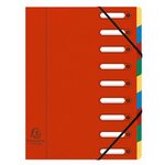 Trieur Harmonika® À Fenêtres Avec Élastiques Véritable Carte Lustrée 9 Compartiments - Couleurs Assorties - X 6 - Exacompta