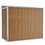 vidaXL Abri de jardin mural Marron 118x194x178 cm Acier galvanisé