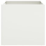 vidaXL Jardinières 2 Pièces blanc 42x40x39 cm acier laminé à froid