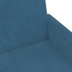 vidaXL Canapé-lit à 2 places avec repose-pied bleu velours