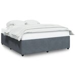 vidaXL Cadre de lit Gris foncé 180 x 200 cm Velours