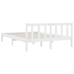 vidaXL Cadre de lit Blanc Bois de pin massif 120x200 cm