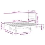 vidaXL Lit coulissant 2x(90x190) cm Bois de pin massif