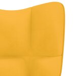 vidaXL Chaise de relaxation avec tabouret Jaune moutarde Velours