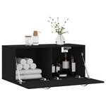 vidaXL Armoire murale noir 80x36 5x35 cm bois d'ingénierie