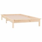 vidaXL Cadre de lit à LED 90x200 cm Bois massif