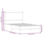 vidaXL Cadre de lit en métal sans matelas chêne sonoma 100x200 cm