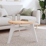 vidaXL Dessus de table rond Ø60x3 cm bois de pin massif