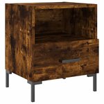 vidaXL Table de chevet chêne fumé 40x35x47 5 cm bois d’ingénierie