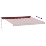 vidaXL Auvent rétractable automatique bordeaux 450x300 cm