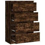 vidaXL Buffet Chêne fumé 60x35x98 5 cm Bois d'ingénierie