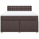 vidaXL Sommier à lattes de lit avec matelas Marron foncé 140x200 cm