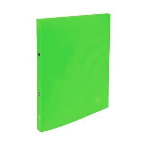 Exacompta : classeur polypropylène format a4 - 2 anneaux 15m dos 20mm vert anis