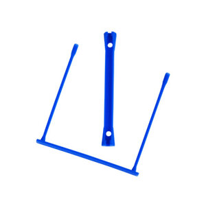 Relieur fasteneur q-connect plastique e-clips couleur bleue boîte 100 unités
