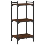 vidaXL Bibliothèque 3 niveaux chêne brun 40x30x86 cm bois d'ingénierie