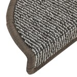 vidaXL Tapis de marches d'escalier 15 Pièces Gris 56x17x3 cm