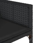 vidaXL Ensemble à manger de jardin 13 Pièces coussins noir résine tressée