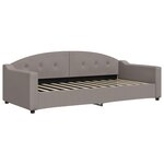 vidaXL Lit de jour avec gigogne et tiroirs taupe 90x200 cm tissu