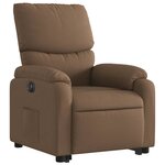 vidaXL Fauteuil inclinable électrique marron tissu