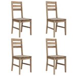 vidaXL Chaises à manger lot de 4 bois d'acacia massif
