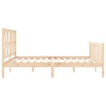 vidaXL Cadre de lit avec tête de lit 200x200 cm bois massif