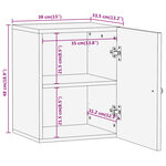 vidaXL Armoire murale de bain marron et noir bois massif de manguier