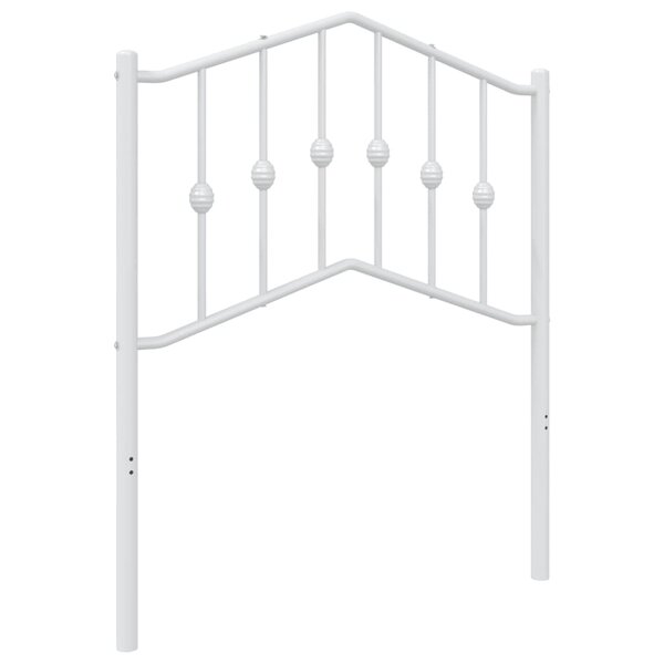 vidaXL Tête de lit métal blanc 75 cm