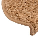 vidaXL Tapis d'escalier 15 Pièces beige 65x21x4 cm