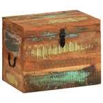 vidaXL Boîtes de rangement Bois massif de récupération