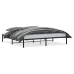 vidaXL Cadre de lit métal noir 193x203 cm