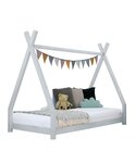 Lit tipi enfant NAKANA 90 x 190 gris clair