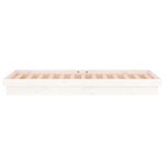 vidaXL Cadre de lit à LED blanc 90x190 cm simple bois massif
