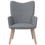 vidaXL Chaise de relaxation Gris clair Tissu