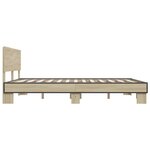 vidaXL Cadre de lit chêne sonoma 150x200 cm bois d'ingénierie et métal