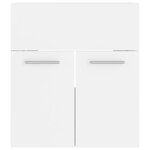 vidaXL Ensemble de meubles de salle de bain Blanc Aggloméré