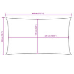 vidaXL Voile de parasol tissu oxford rectangulaire 2x4 5 m vert foncé