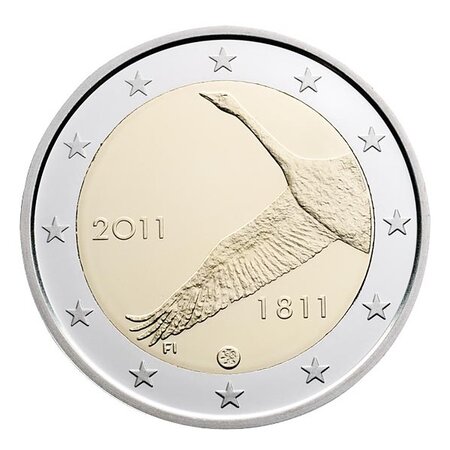 Pièce de monnaie 2 euro commémorative Finlande 2011 – Banque de Finlande