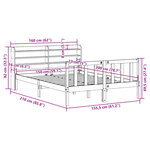 vidaXL Cadre de lit sans matelas blanc 150x200 cm bois de pin massif
