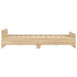 vidaXL Cadre de lit tête de lit et pied de lit chêne sonoma 200x200 cm