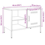 vidaXL Meubles TV 2 Pièces anthracite 68x39x50 5 cm acier