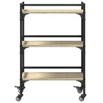 vidaXL Chariot de cuisine chêne sonoma 50x35x75 5 cm bois d'ingénierie