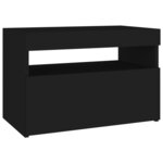 vidaXL Meubles TV avec lumières LED 2 Pièces Noir 60x35x40 cm