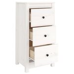 vidaXL Buffets 2 Pièces blanc 40x35x80 cm bois massif de pin
